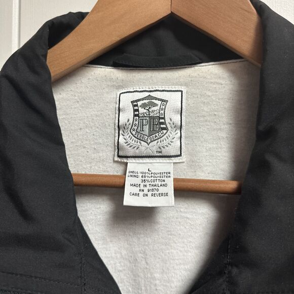 Vintage Pebble Beach ProAm Golf Windbreaker Bomber Style Jacket L Abstract AOP - Picture 2 of 5